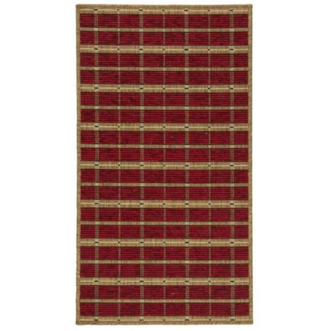 SULA - Tapis tissé à rayures rouge 60x110 (1/3)