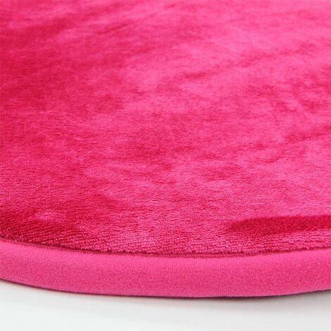 FLANELLE - Tapis rond extra-doux noir diam.70