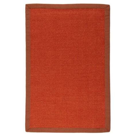 SISAL - Tapis en jute esprit végétal orange 70x110