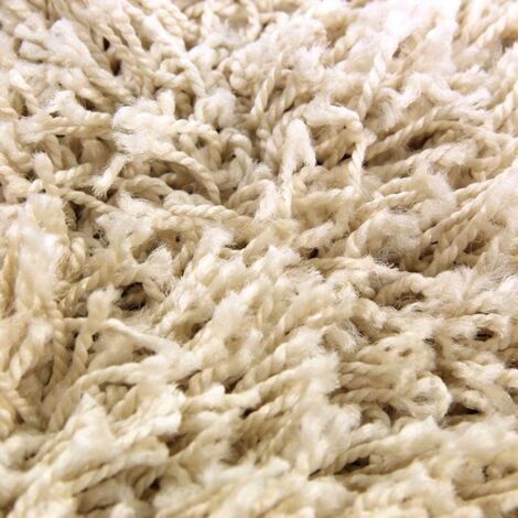 TENESSEE - Tapis à poils longs toucher laineux écru 80x150