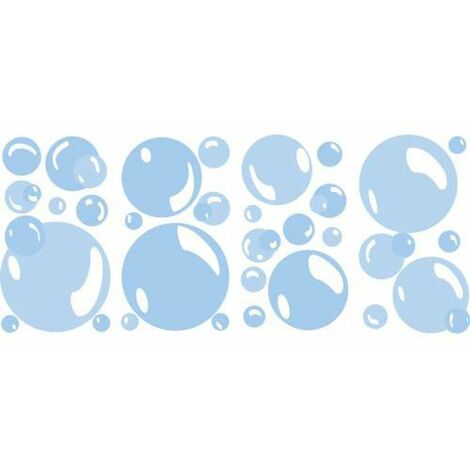 BULLES DE SAVON - Stickers repositionnables motifs bulles de savon