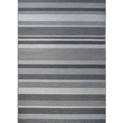 LAGUNA BAY - Tapis d'extérieur/intérieur motifs lignes gris 160x230 (1/5)