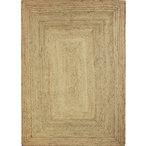 VEGETAL JUTE - Tapis en jute tressé naturel artisanal 200x300