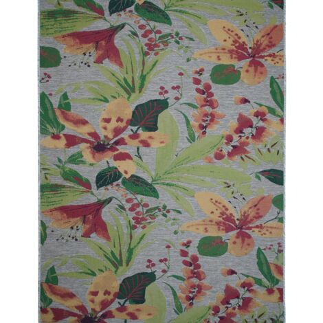 TAPISSERIE - Tapis intérieur extérieur motifs fleurs vert multicolore 160x230 (1/5)