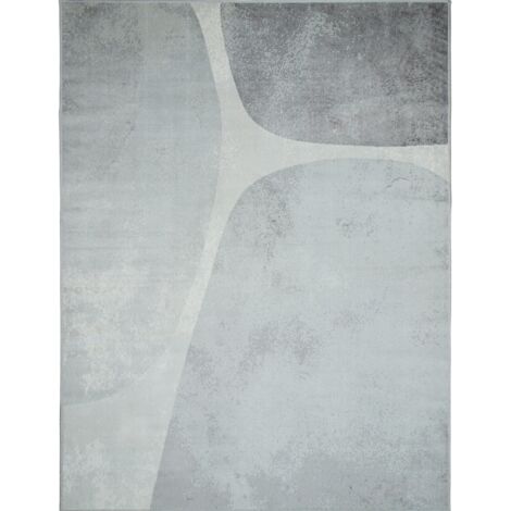 ARIZONA - Tapis doux moderne motifs géométriques gris 190x240 (1/5)