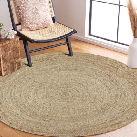 VEGETAL JUTE - Tapis tressé en jute naturel diam.90