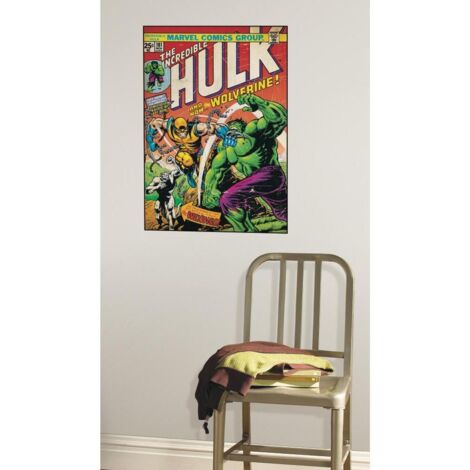 MARVEL HULK WOLVERINE COMIC BOOK - Stickers repositionnables géants Hulk & Wolverine, Marvel comics (1/3)