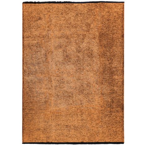 VENICE - Tapis en coton et polyester lavable tissé plat orange 160x230 (1/5)