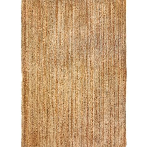 Hellin – Tapis salon en jute tressé main 120x170 – Motif lignes naturelles – Finition artisanale pour déco bohème – Tapis kilim tendance