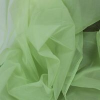 FLEURETTE - Voilage à pattes avec petites fleurs brodées vert 110x250 - Vert