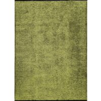 VENICE - Tapis en coton et polyester lavable tissé plat vert 160x230