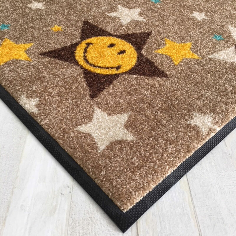 Waschbare Fußmatte Smiley Stars - Sterne - ca 50 x 75 cm Wash+Dry