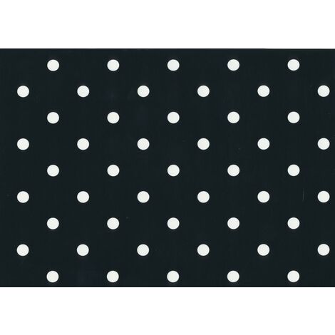 Klebefolie - Möbelfolie Schwarz Punkte - Dots - 0,45 m x 15 m