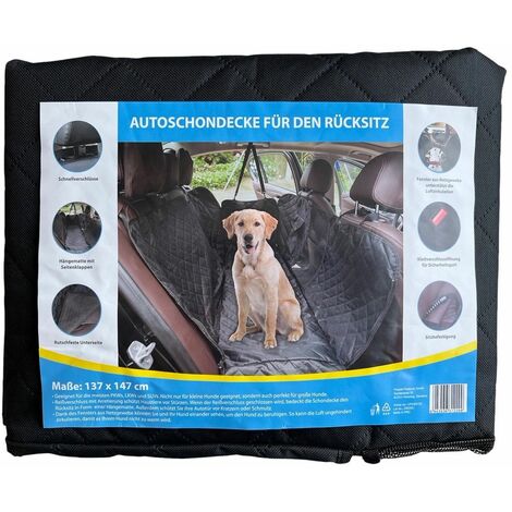 Autoschondecke für den Rücksitz 137x147cm, Hundedecke Schutzdecke Auto