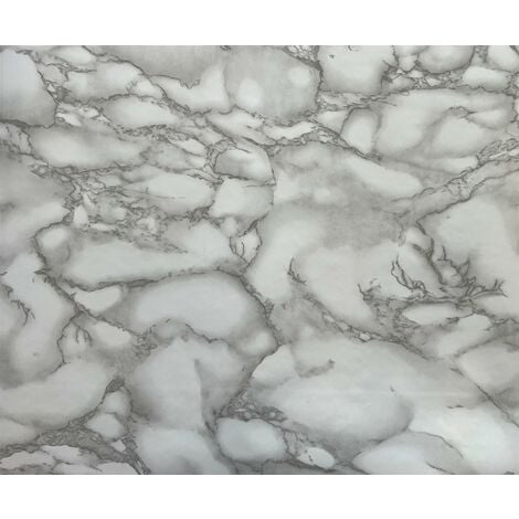 Klebefolie - Möbelfolie Carrara Marmor Look weiß Dekorfolie 45 cm x 200 cm