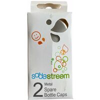 SodaStream 2 Deckel, Caps, Ersatzverschluss, Metall Silber