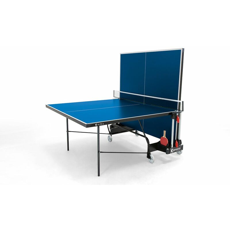 Sponeta Outdoor-Tischtennisplatte S 1-73 e (S1 Line), wetterfest blau | Tischtennisschläger & Tischtennisbälle