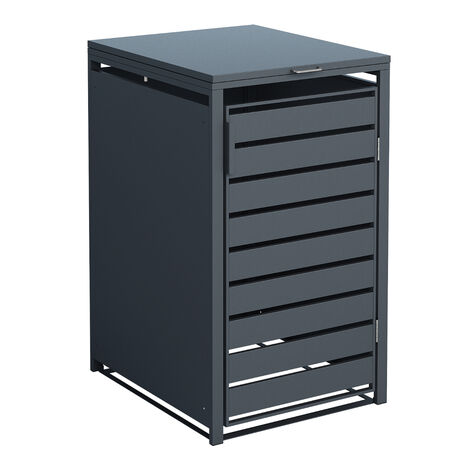 Westmann Metall Mülltonnenbox Kubus 240 L Anthrazit 68x80x116 cm (1/5)