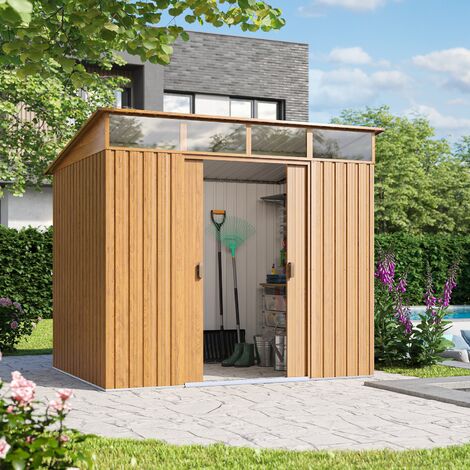 Pergart Gerätehaus "Lübeck 86", holzoptik, 4,05 m²
