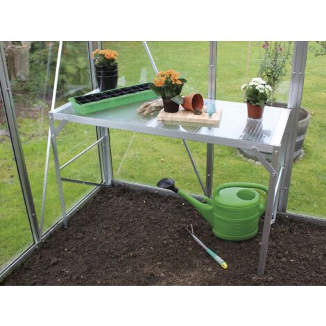 Vitavia Pflanztisch mit HKP Arbeitsplatte, aluminium eloxiert
