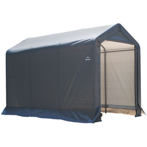 ShelterLogic Folien Zeltgarage Gerätehaus Grau 300x180x200 cm