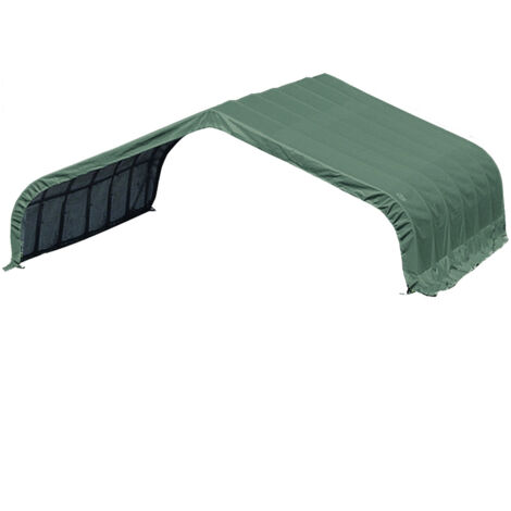 ShelterLogic Folien Weidezelt Zeltgarage Run-In-Shed  Grün  730x670x380 cm