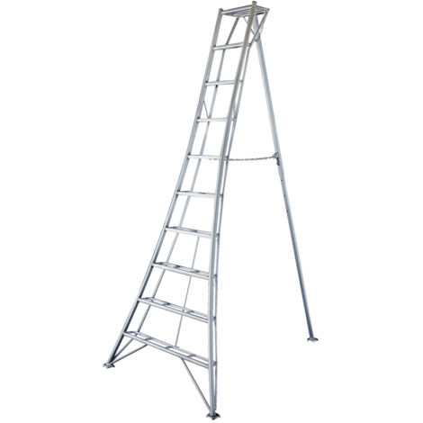 Niwaki Aluminium 3-Holm-Gartenleiter (231x148x303 cm), aluminium