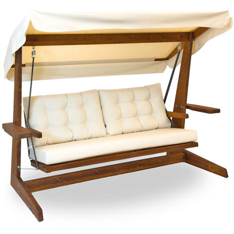 Westmann Holz Hollywoodschaukel Viva 2400  Beige  237x115x175 cm