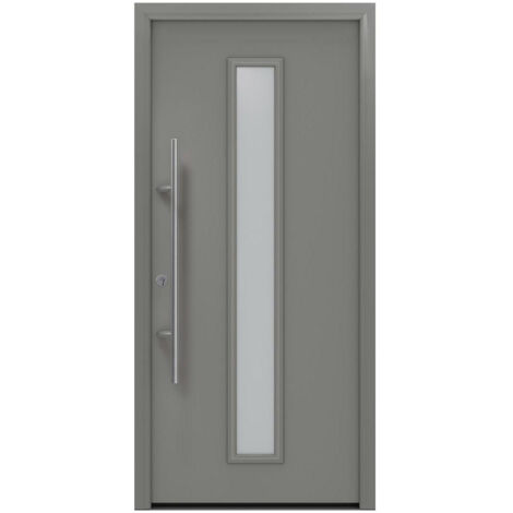 Hörmann Ecostar Haustür "ISOPRO Secur IPS 020S", graualuminium matt (RAL 9007), 110 x 210 cm (B x H), DIN Links