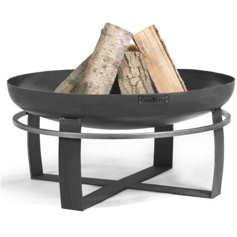 CookKing Stahl Feuerschale Viking Schwarz 60x60x36 cm