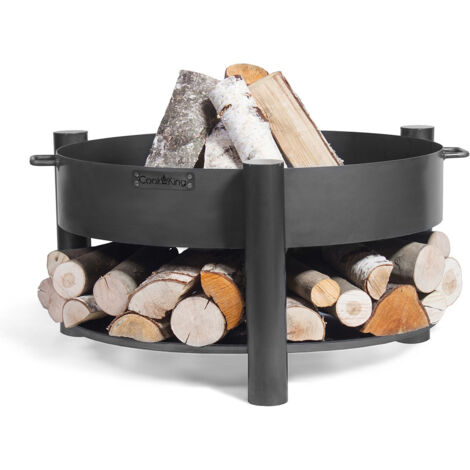 CookKing Stahl Feuerschale Montana Schwarz 68x68x45cm