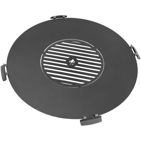 CookKing Stahl Grillplatte mit Grillrost  Zubehör für Feuerschalen  78 cm