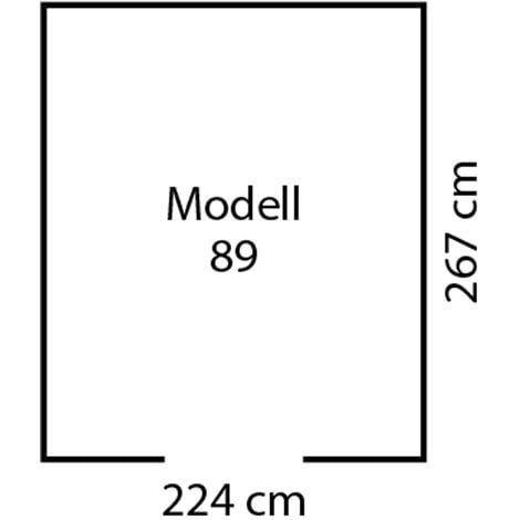 Pergart Gerätehaus "Lübeck 89" anthrazit 5,98 m²