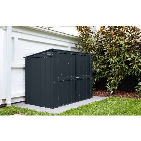 Globel Industries Metall Mülltonnenbox, Mülltonnenverkleidung, Tonnendepot "Easy 53" für 2 Mülltonnen, 240l, anthrazit, 2er Box