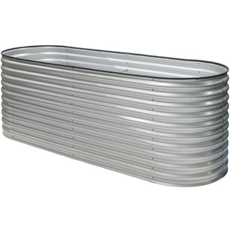 Westmann Metall Hochbeet Grow Faster  Silber  240x80x82 cm