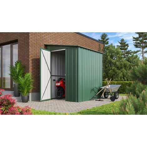 Globel Industries Metall Anlehn-Gerätehaus, Fahrradgarage "Lean-To 56", jade, 2,79 m²