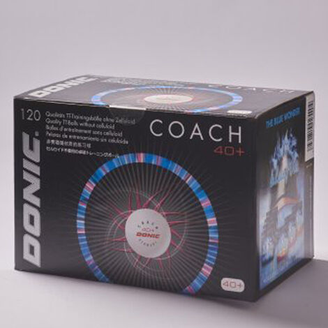Donic Tischtennisbälle "Coach P40+ Training" - 120 Stück, weiß
