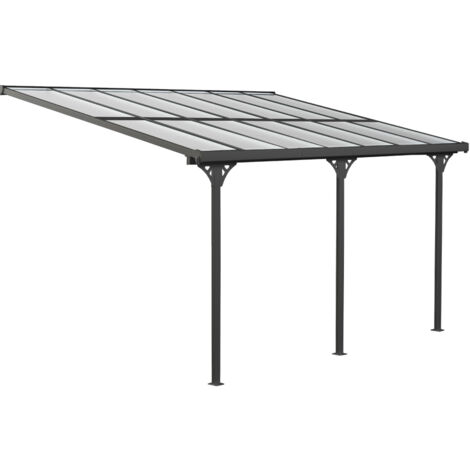 Westmann Aluminium Terrassenüberdachung Bruce Schwarz 300x435x270 cm