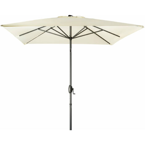 Derby Sonnenschirm / Kurbelschirm "Basic Lift neo 200 x 250", 200 x 250 cm, natur, Bezug aus 100% Polyester, Gestell aus Aluminium, 6,4 kg Sonnenschirm / Kurbelschirm "Basic Lift neo 200 x 250", natur