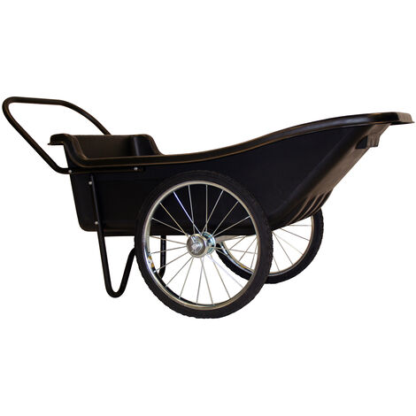 Polar Kunststoff Schubkarre Premium 283 Liter Schwarz 165x74x74 cm