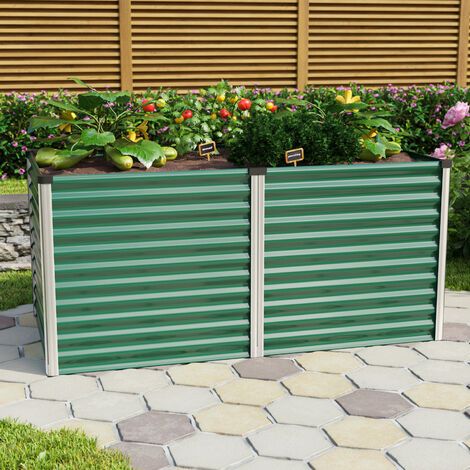 Vitavia Hochbeet "Linus 858", seegras/ alu eloxiert, 188 x 96 x 86 cm (L x B x H)