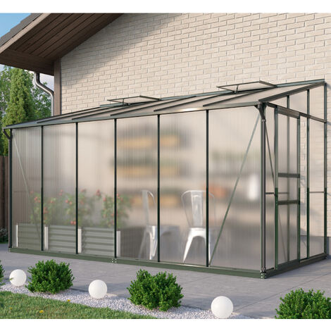 Vitavia Anlehn-Gewächshaus "Osiris 7800", smaragd, 7,8 m², 4 mm HKP