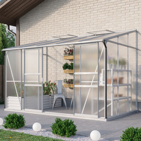 Vitavia Anlehn-Gewächshaus "Osiris 6500", aluminium eloxiert, 6,5 m², 4 mm HKP