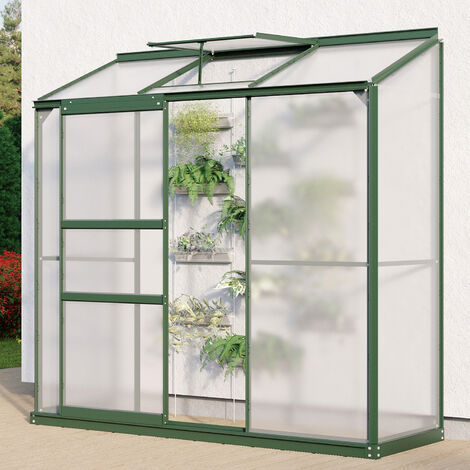 Vitavia Anlehn-Gewächshaus "Styx 1300", smaragd, 1,3 m², 4 mm HKP