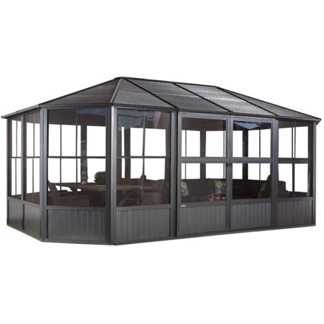 Sojag Aluminium Pavillon Wintergarten Charleston 1218  Anthrazit  384x594x281 cm