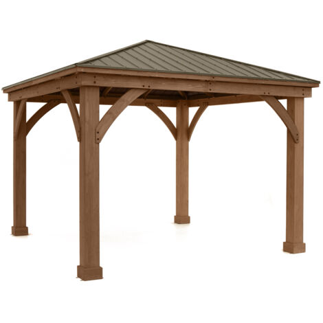 Westmann Holzpavillon Devon 12x12, natur, 366 x 366 x 320 cm (L x B x H) (1/5)