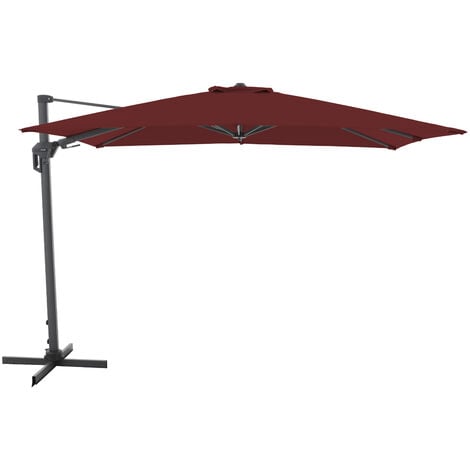 Doppler Sonnenschirm / Ampelschirm "Active Pendel Green Edition 310 x 210", 310 x 210 cm, bordeaux, Bezug 100 % Polyester, Gestell aus Aluminium, 26,2 kg