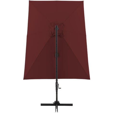 Doppler Sonnenschirm / Ampelschirm "Active Pendel Green Edition 310 x 210", 310 x 210 cm, bordeaux, Bezug 100 % Polyester, Gestell aus Aluminium, 26,2 kg