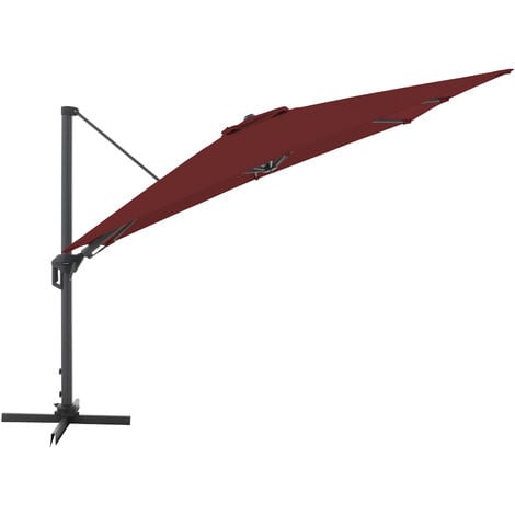 Doppler Sonnenschirm / Ampelschirm "Active Pendel Green Edition 310 x 210", 310 x 210 cm, bordeaux, Bezug 100 % Polyester, Gestell aus Aluminium, 26,2 kg
