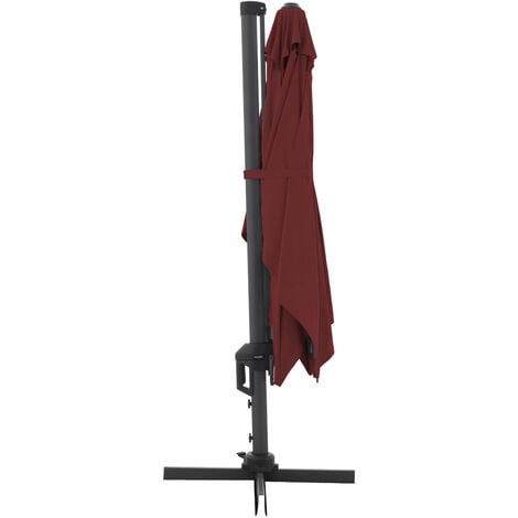 Doppler Sonnenschirm / Ampelschirm "Active Pendel Green Edition 310 x 210", 310 x 210 cm, bordeaux, Bezug 100 % Polyester, Gestell aus Aluminium, 26,2 kg